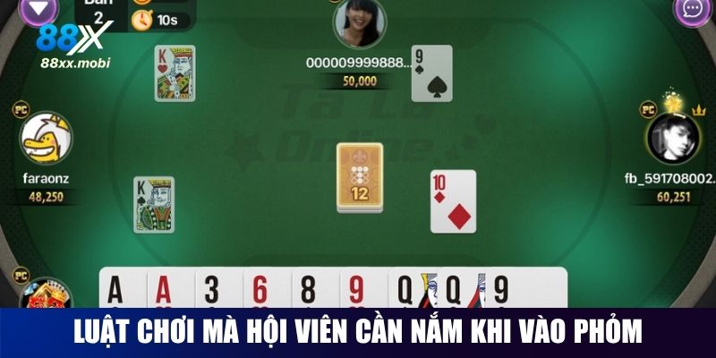 Quy ước trong trò chơi Phỏm bạn cần nắm